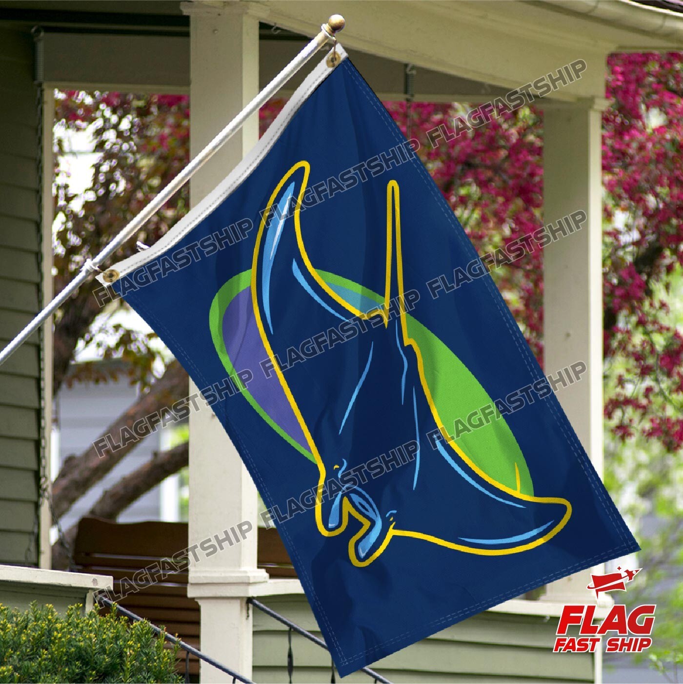 Tampa Bay Rays Devil Flag 3x5ft Banner w Grommets MLB Baseball Logo FREE Shippi