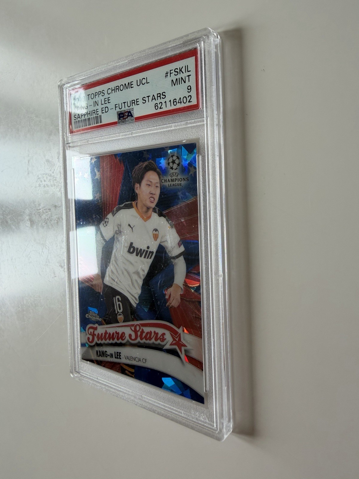2019-20 Topps Chrome Sapphire UCL Future Stars RC Kang-In Lee PSA 9 ROOKIE