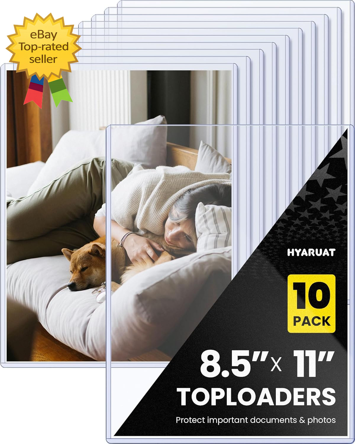 8.5 x 11 Clear Toploaders Rigid PVC Document Protectors Photo Sleeves 10 Pack Se
