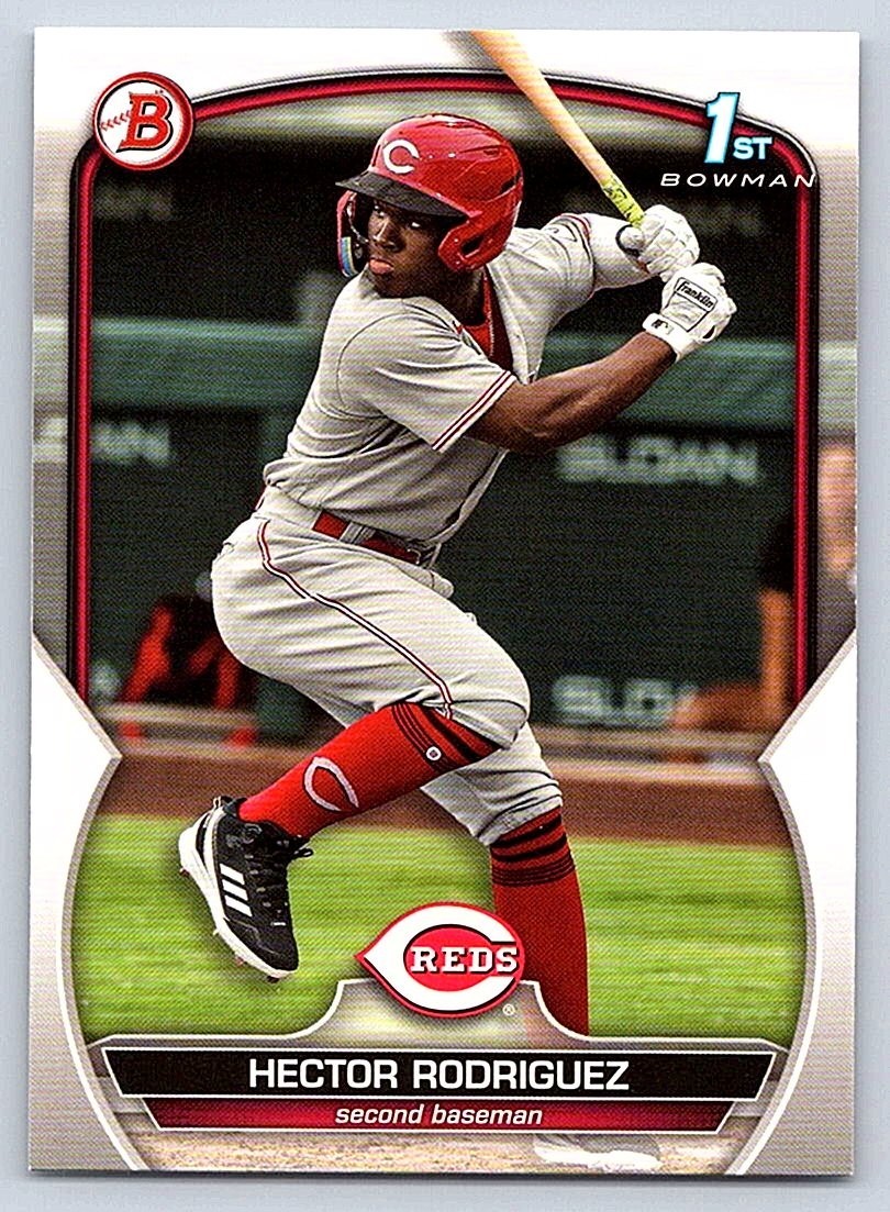 HECTOR RODRIGUEZ REDS RC 1sT card 2023 BOWMAN PROSPECTS #BP-95