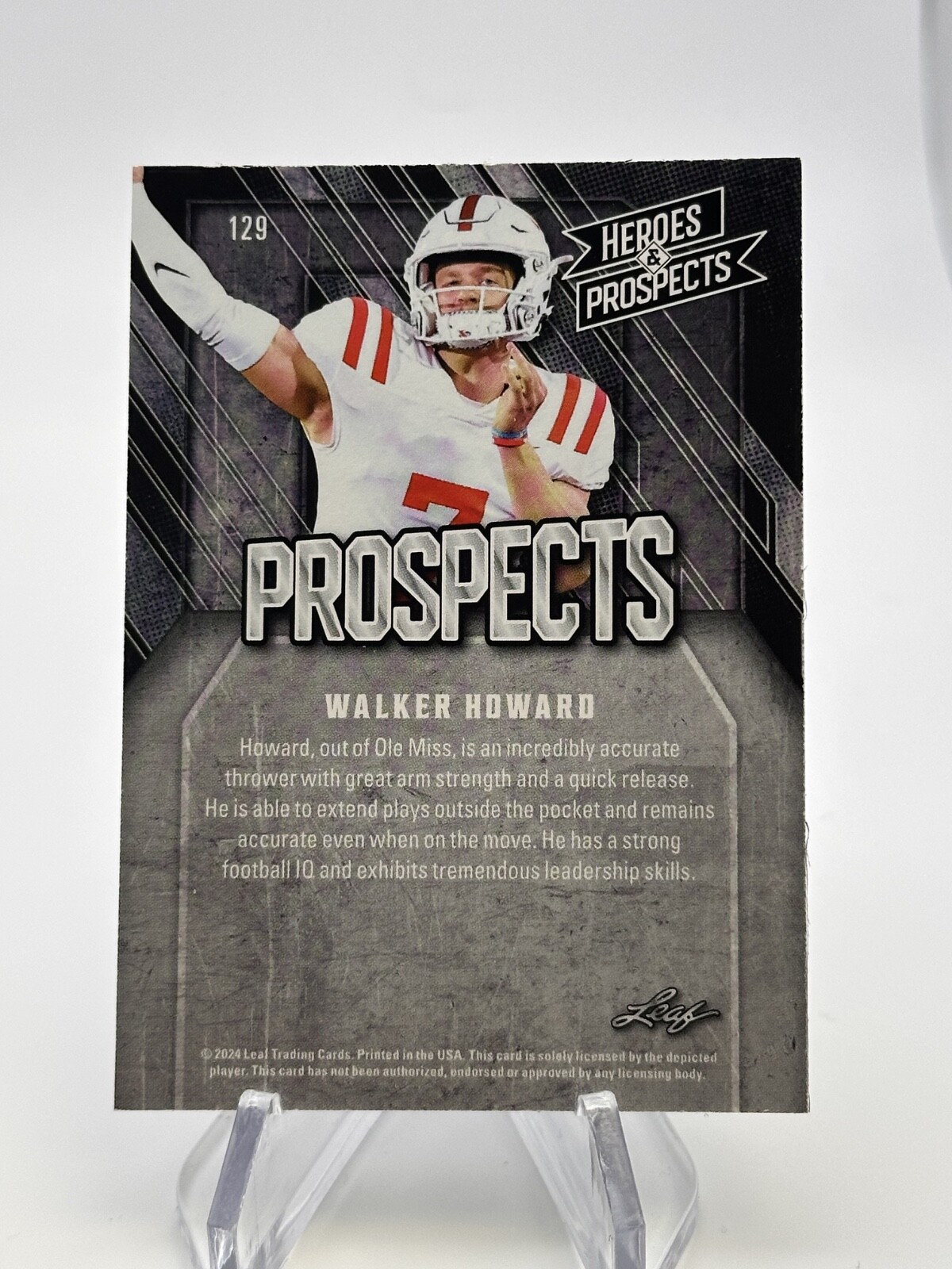 WALKER HOWARD 2024 LEAF HEROES PROSPECTS BRONZE NON-AUTO