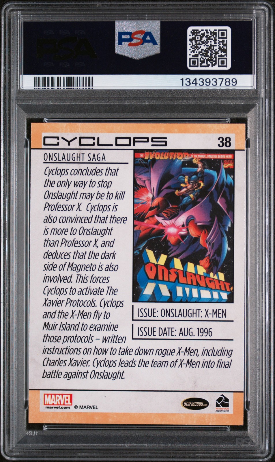 RITTENHOUSE MARVEL UNIVERSE 38 CYCLOPS 2014 # PSA 9.0