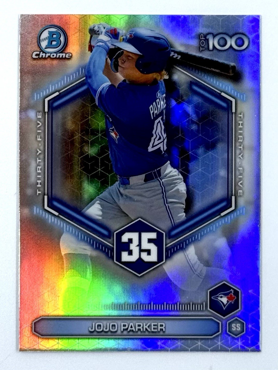 2026 Bowman Baseball JoJo Parker #BTP-35 Top 100 Prospects SP Toronto Blue Jays