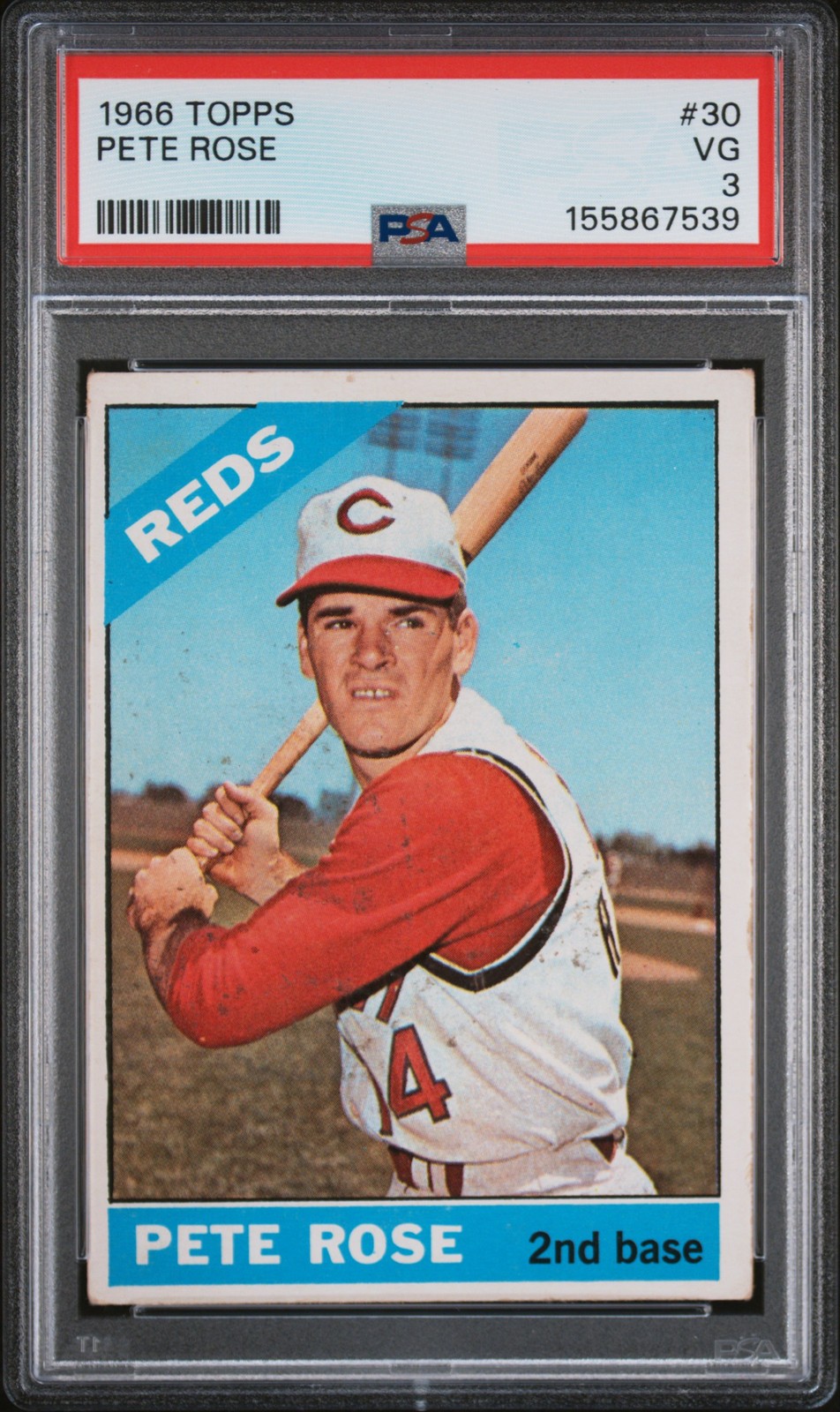 1966 TOPPS #30 PETE ROSE PSA 3