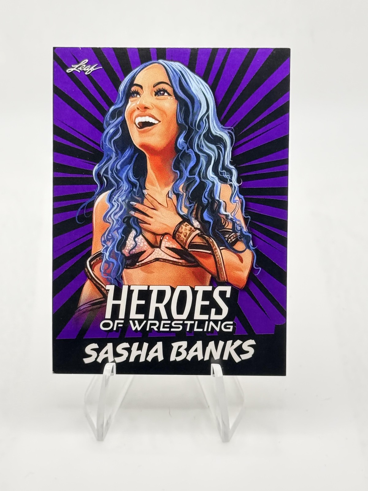 2023 Leaf Heroes of Wrestling Sasha Banks WWE #B-8 Purple Variation