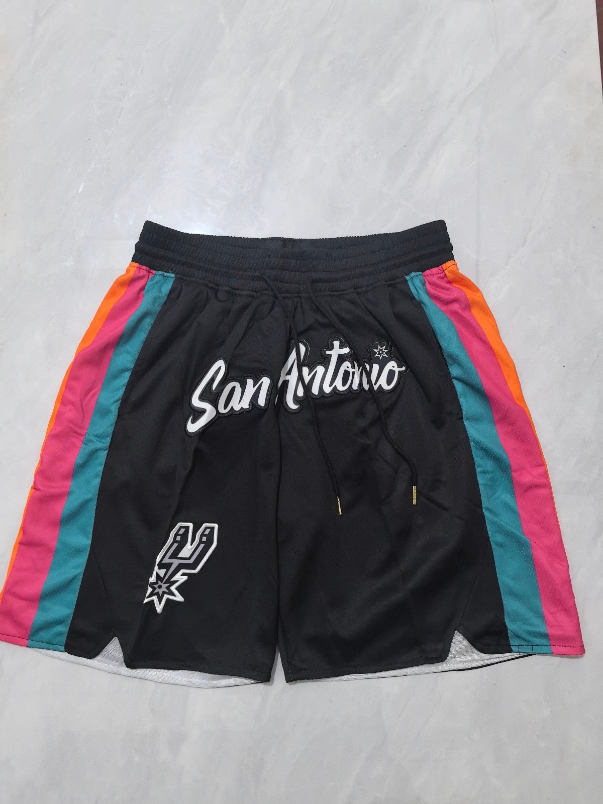 2026 New San Antonio Spurs Men Black Pockets stitched Shorts Size US