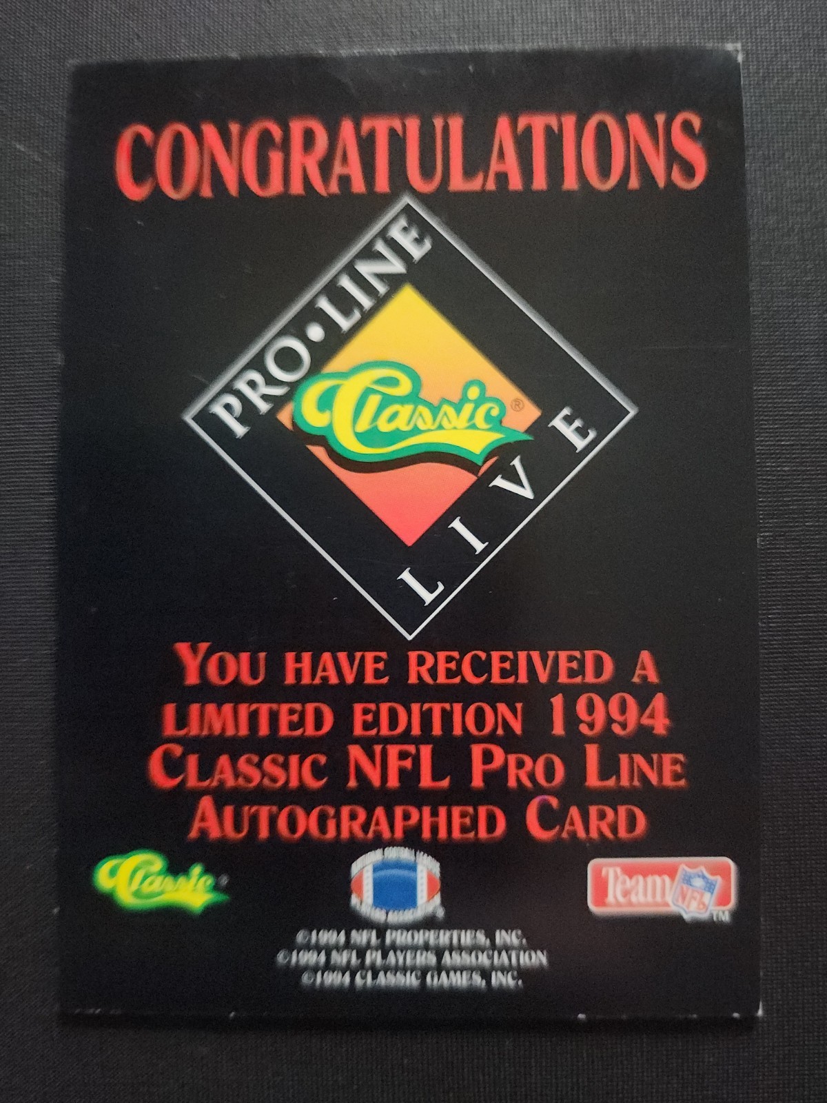 1994 Classic Pro Line Live – Autographs Lake Dawson /1100 (AU, RC)
