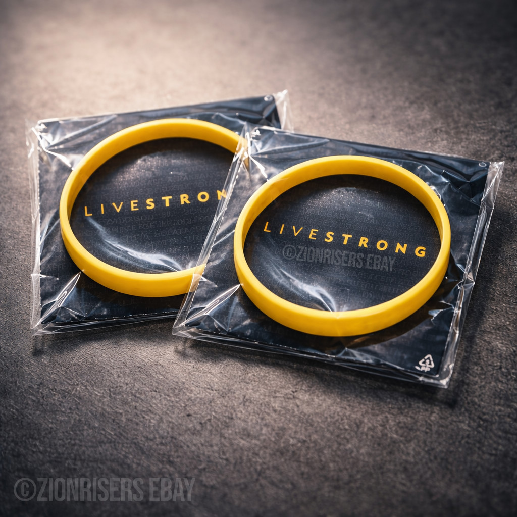 ✱ 2-PACK ✱ 100% AUTHENTIC NIKE LIVESTRONG LIVE STRONG BRACELETS WRISTBANDS L/XL