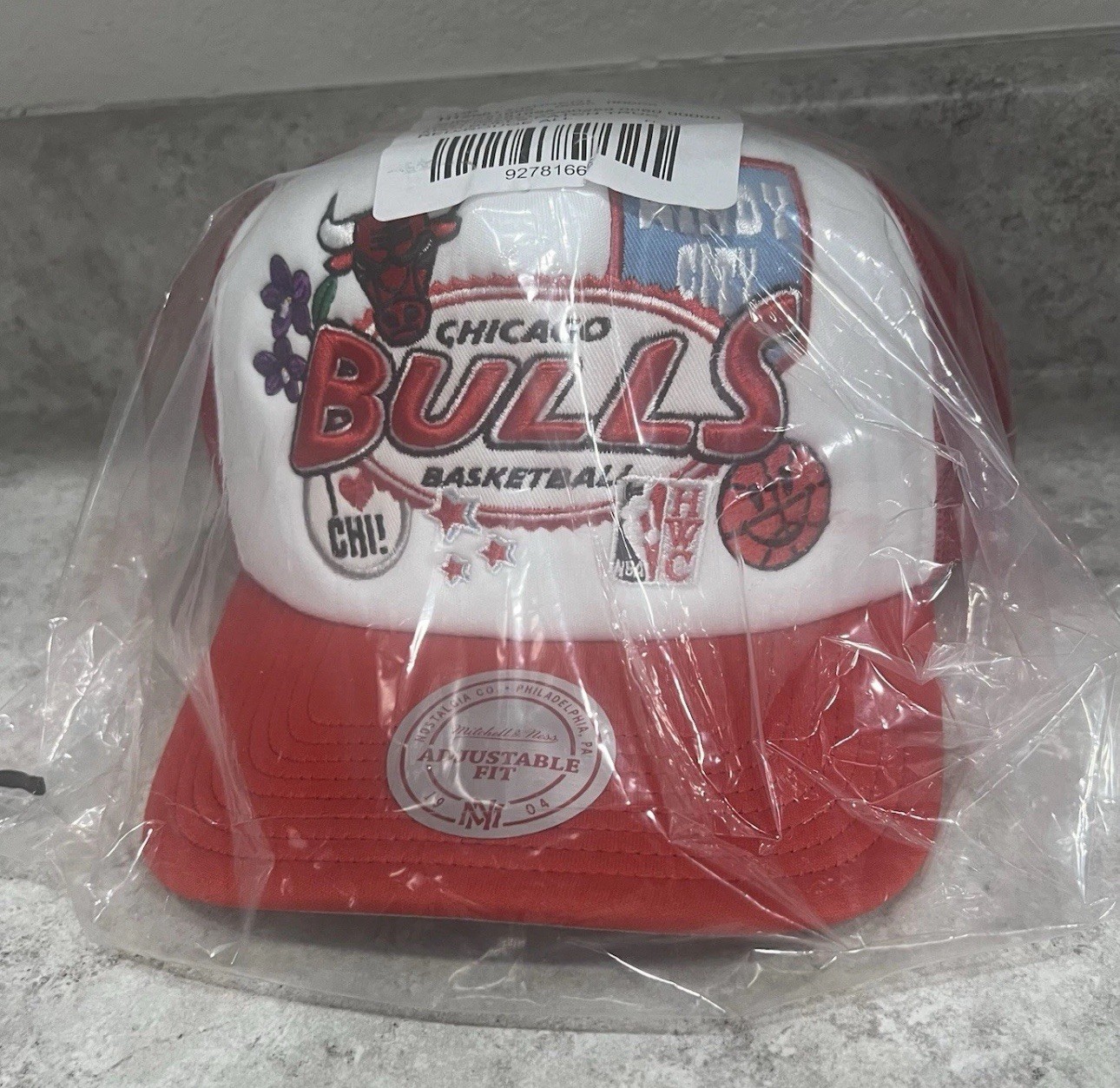 Mitchell & Ness Chicago Bulls Patch Trucker Hat Windy City Adjustable Snapback