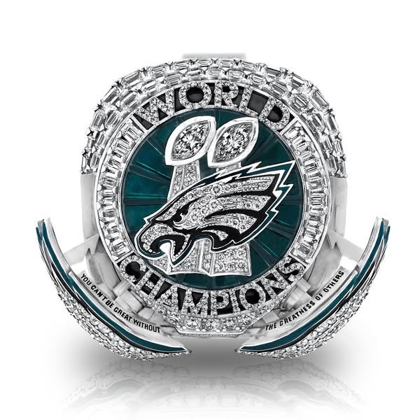 NFL 2025 🦅 Eagles Fan Ring Wing Out / HURTS/ Size 9-11-13