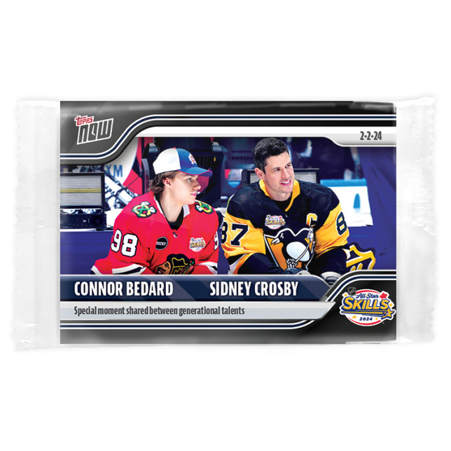 Connor Bedard / Sidney Crosby – 2023-24 NHL TOPPS NOW® – Sticker #107 PRESALE