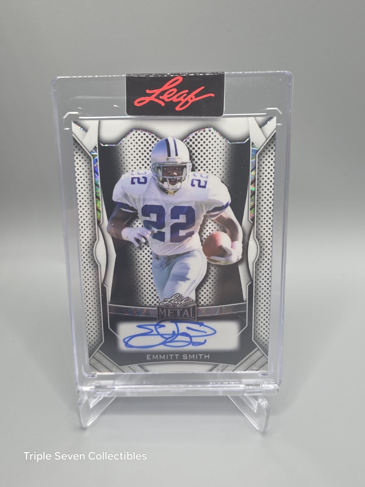 2026 Leaf Metal Emmitt Smith On-Card Auto 2/7 HOF RB Legend Cowboys #MA-ES1 SSP