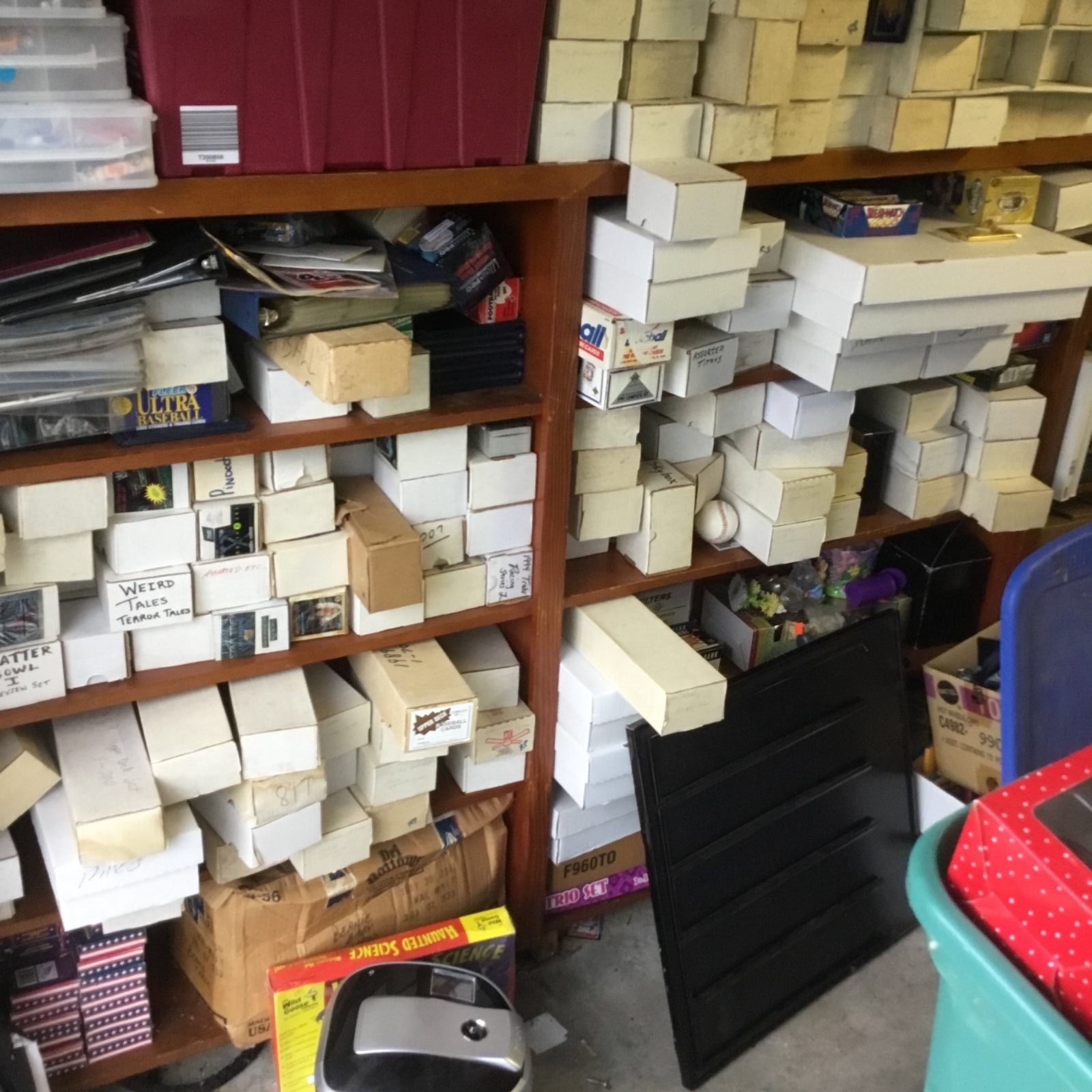 Huge sportscards collection storage unit find Over 2 million cards Free Shipping