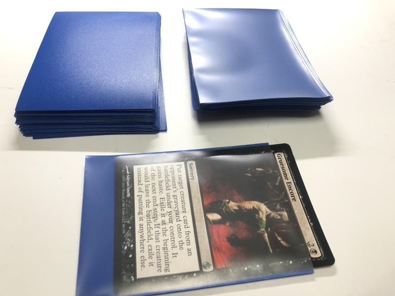 Lenayuyu 100pcs Blue color Protector Standard MTG Card Sleeves 66x91mm Glossy