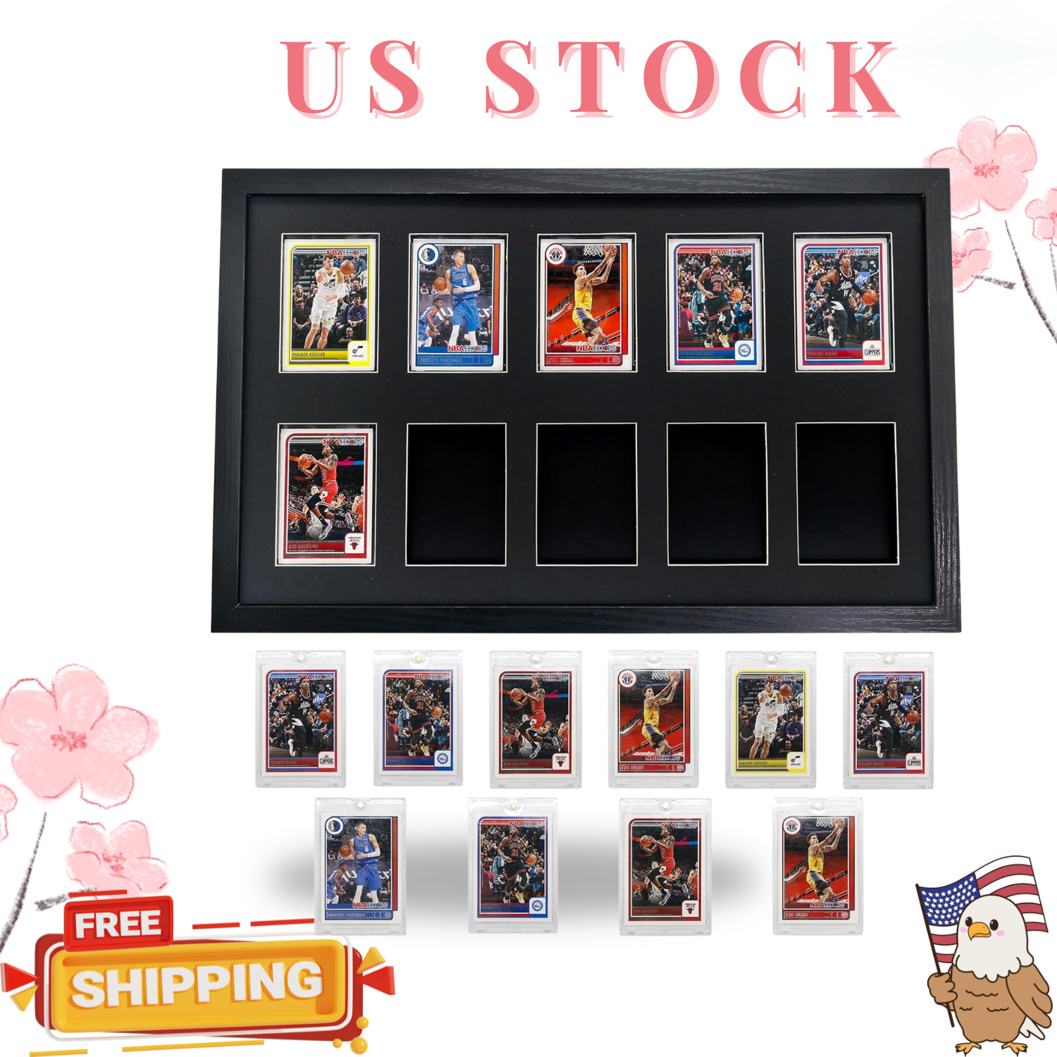 NEW Trading Card Display Frame 10 Cards Plexiglass Sports Holder