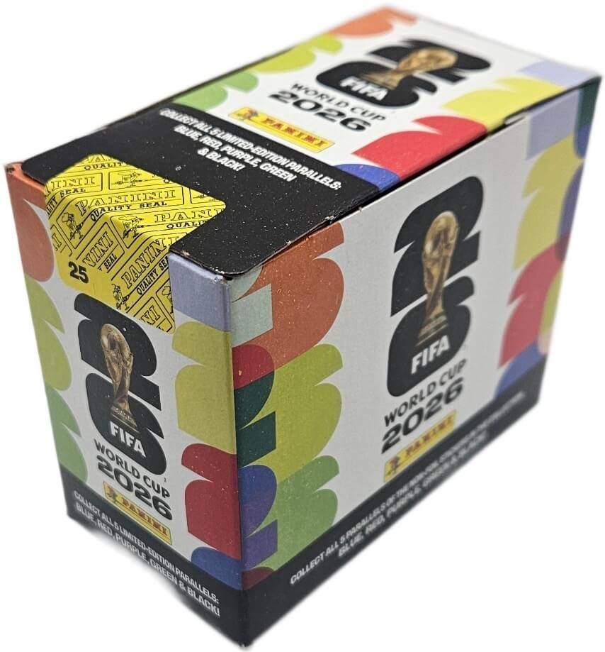 2026 Panini FIFA World Cup Soccer Sticker Collection Factory Sealed Box 25 Packs