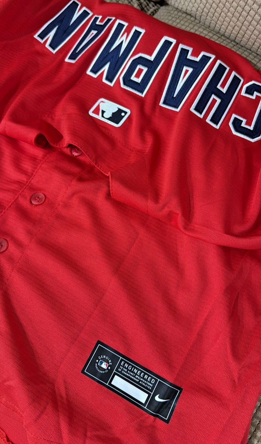 Nike Aroldis Chapman Red Alternate Limited Stitched Replica Jersey Size L (44)
