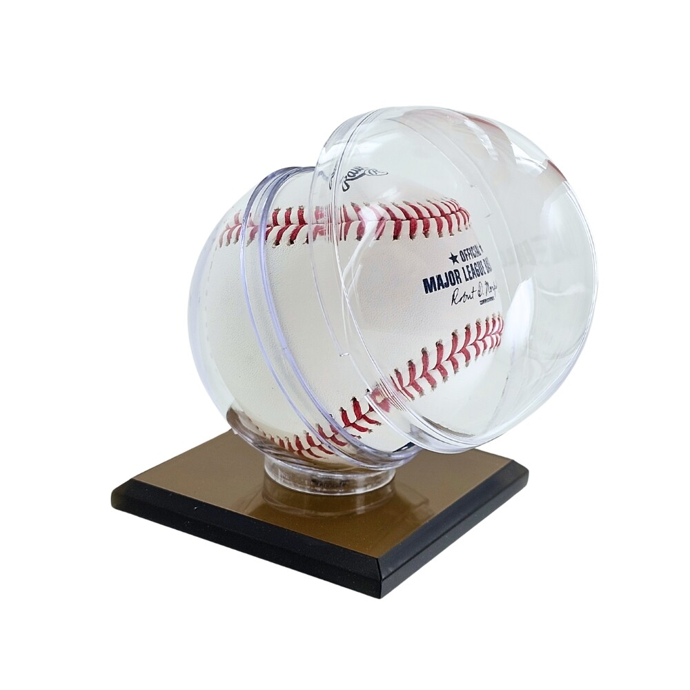 ACRYLIC BASEBALL DISPLAY CASE HOLDER with Black Base