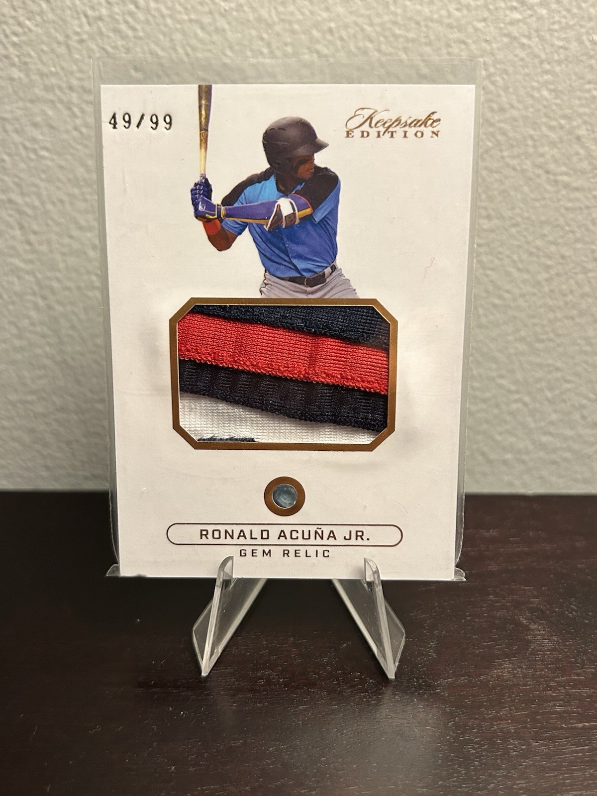 2024 Keepsake – Gem Relic Ronald Acuna Jr. Relic /99 Jersey Patch #330 3 Color