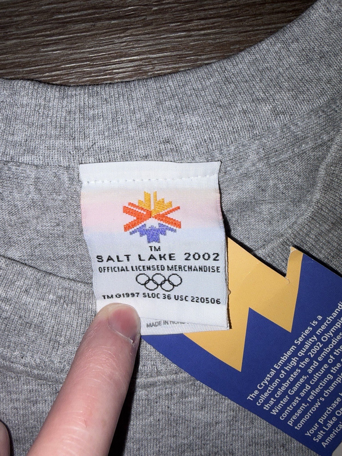 Salt Lake 2002 XIX Olympic Winter Games Park City USA Gray Sz Large T-Shirt