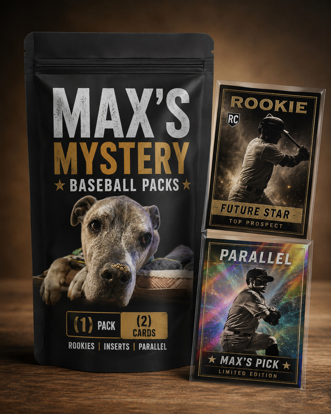 MAX’S BASEBALL MYSTERYS (1) Pack and (3) Cards (Rookies Inserts Or Parallel)