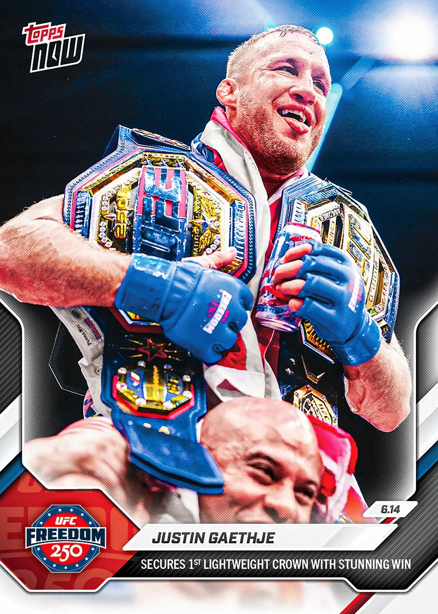 Justin Gaethje – 2026 UFC Topps NOW® – Card 18 – Presale