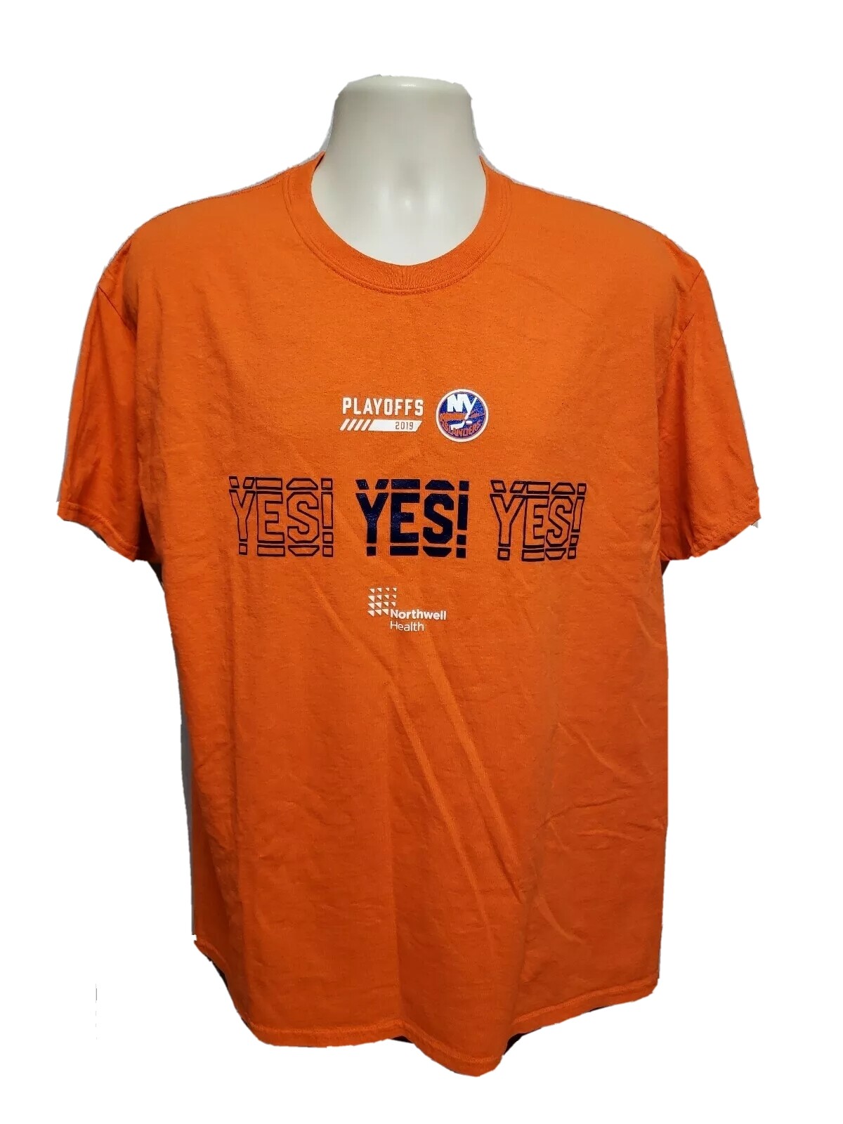 2019 New York Islanders Playoffs Yes Yes Yes Adult Orange XL TShirt
