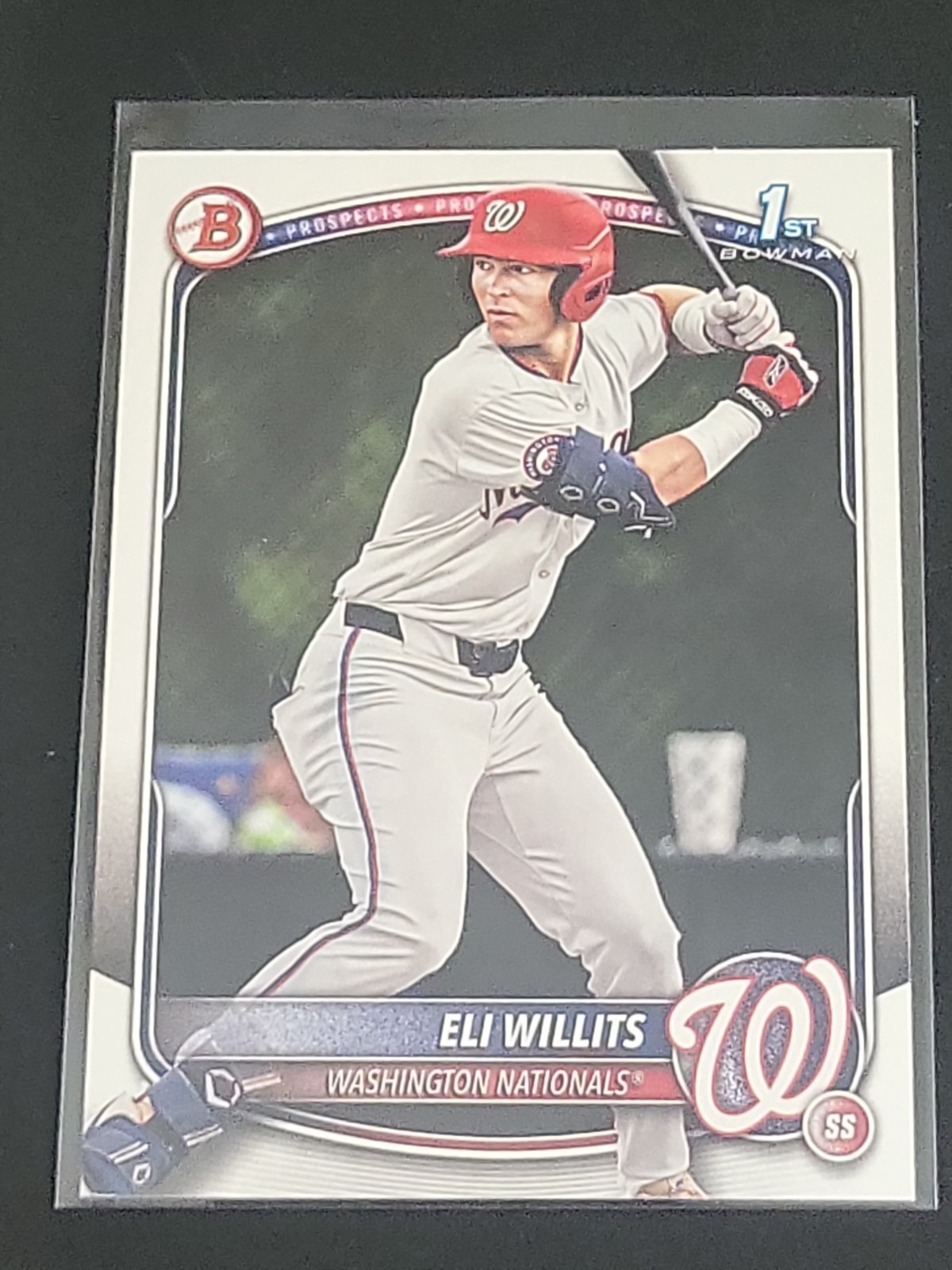 ELI WILLITS 2025 BOWMAN DRAFT #BD-1 WASHINGTON NATIONALS 1ST BOWMAN CARD