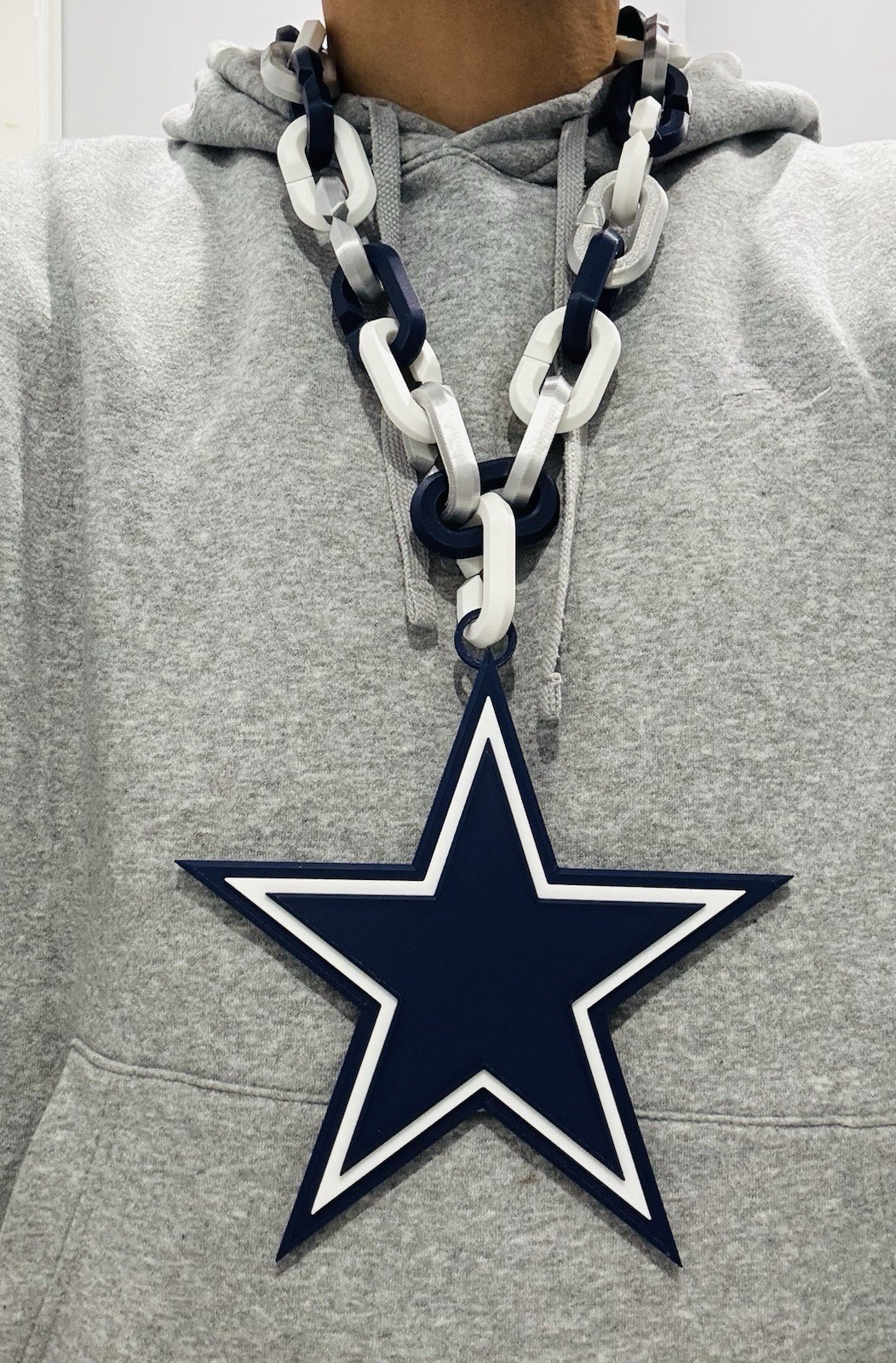 🔥 Dallas Cowboys Big Fan Chain Logo Necklace 3d Printed (FAST FREE SHIPPING)