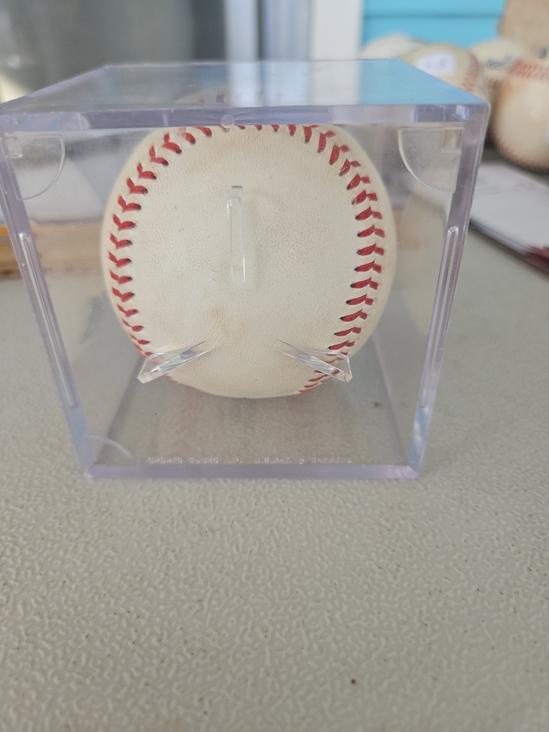 Rawlings baseball signed by 1 unknown player on texas league minor Lg. ball A6