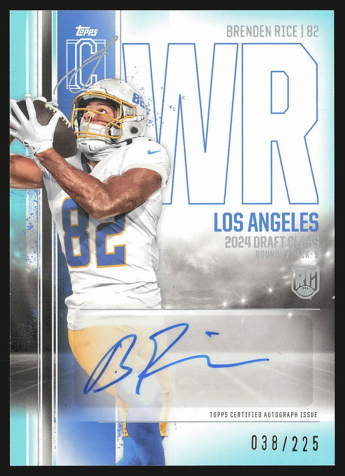 2024 Topps Signature Class #RCA-BR Brenden Rice Auto Teal /225 SN,AU