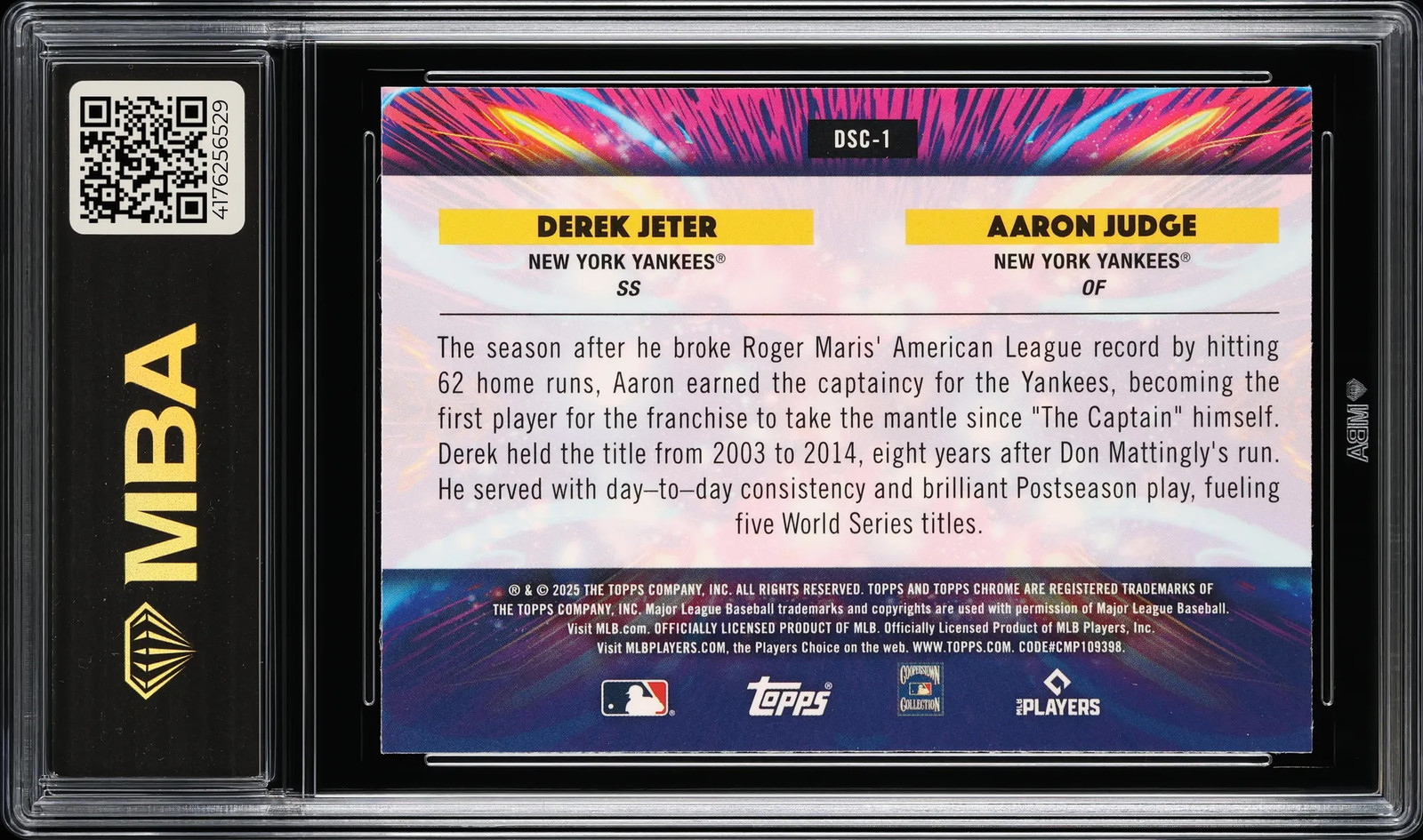 2025 Topps Cosmic Chrome Star Clusters Derek Jeter Aaron Judge #DSC-1 MBA 5