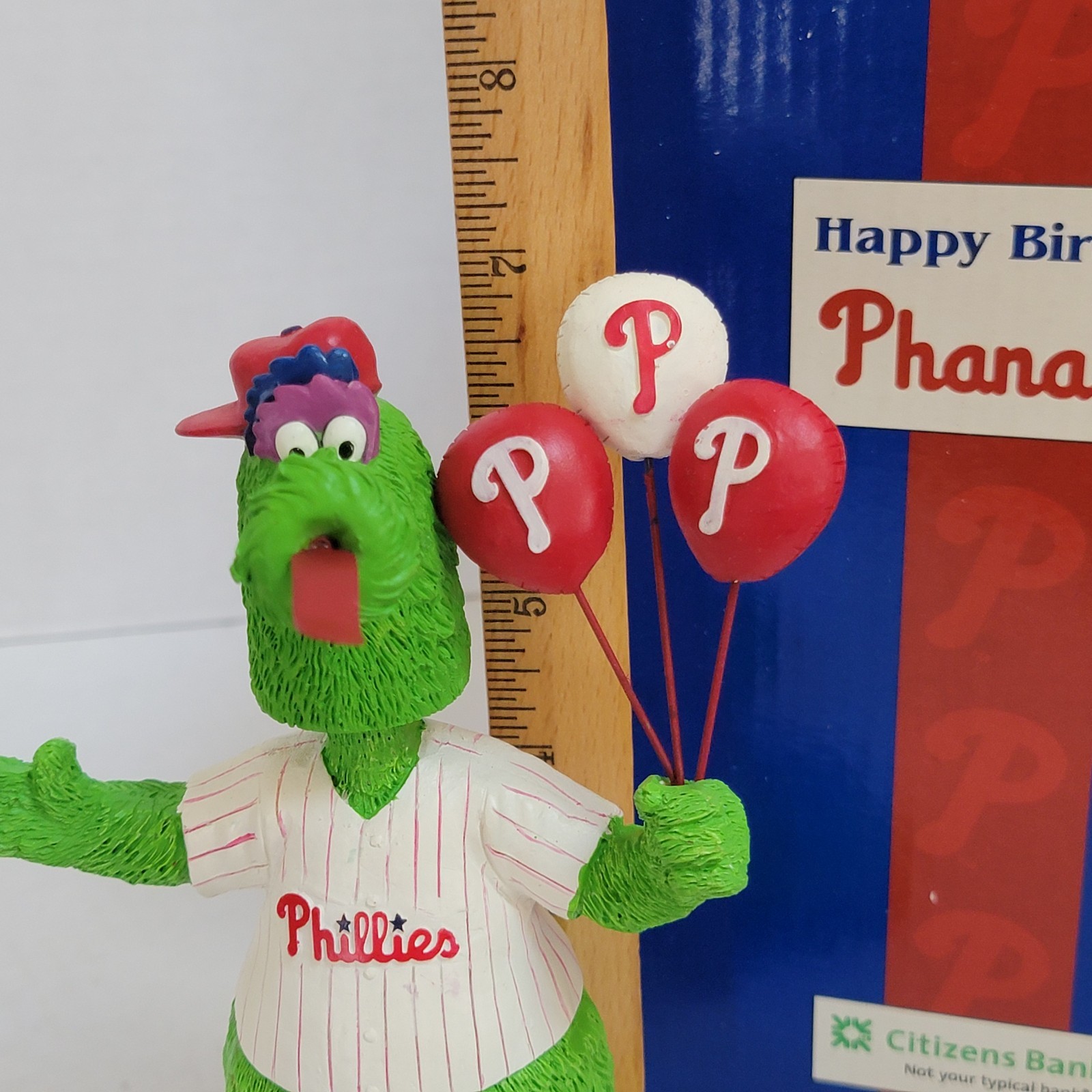 2007~ Phillie Phanatic~ “Happy Birthday Phanatic”`~BD&A Bobblehead Mascot~ READ