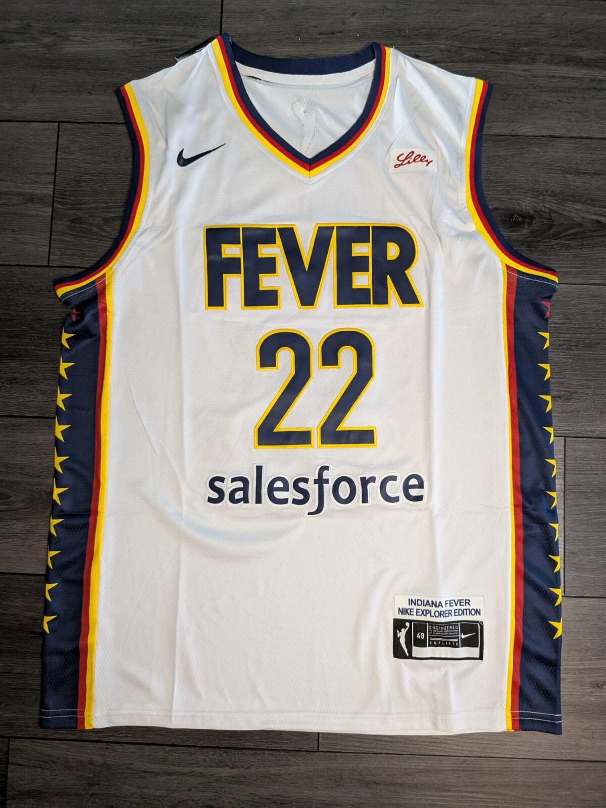 Caitlin Clark #22 Indiana Fever Stitched White Jersey Size Medium 48