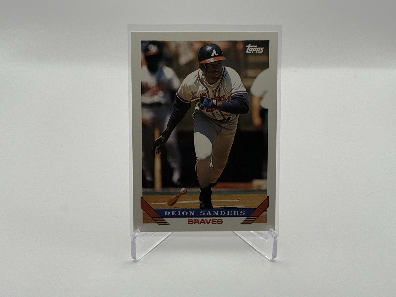 1993 Topps Deion Sanders #795 Atlanta Braves MLB Card