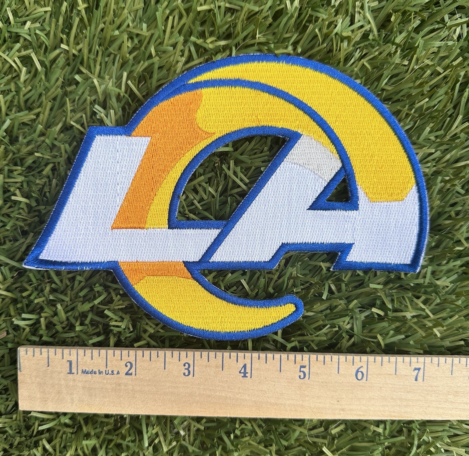 Los Angeles Rams BIGGEST 7” Patch Iron On Embroidered US SELLER