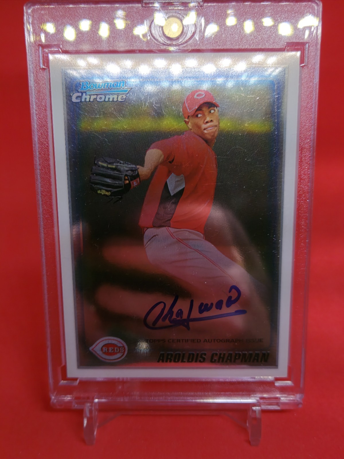 2010 Bowman Chrome Aroldis Chapman Rookie Autograph BCP-199 🔥THROWER!