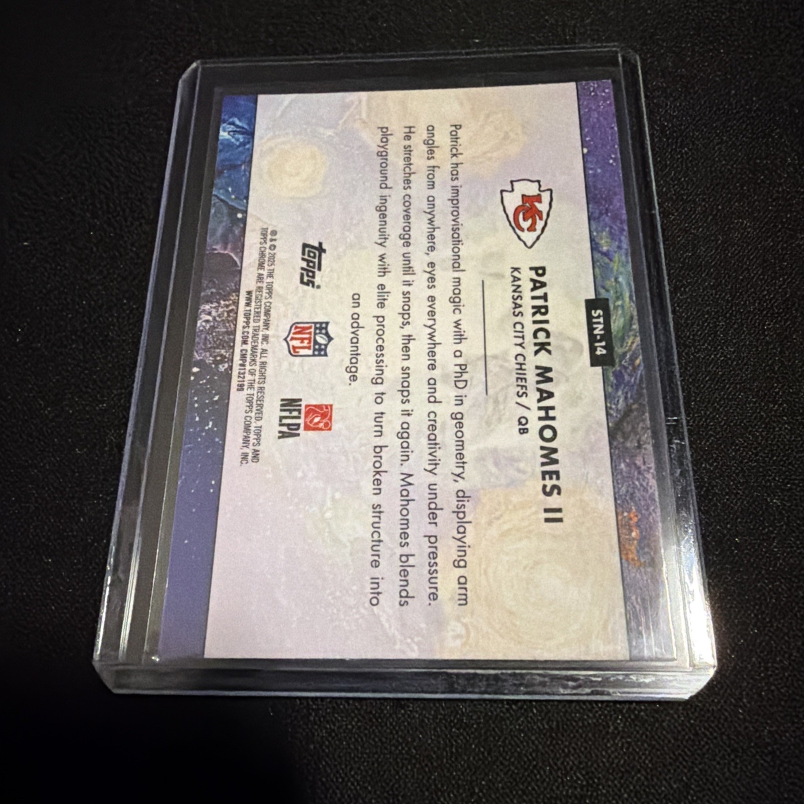 2025 Topps Cosmic Chrome Patrick Mahomes II Stars In The Night SP