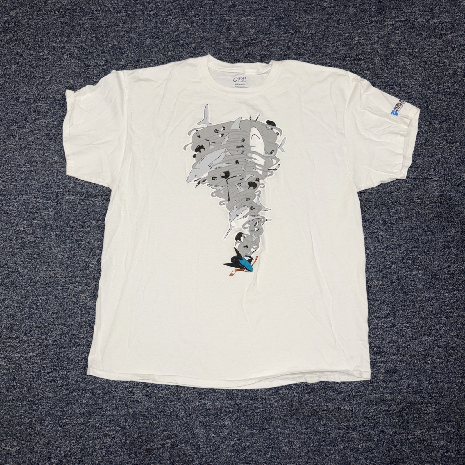 SJ Sharks Sharknado 2016 Stanley Cup Finals XL SGA T-Shirt Extra Large Mens