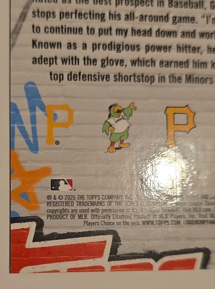 2026 Bowman Chrome Konnor Griffin Final Draft FD-18 Pittsburgh Pirates SP