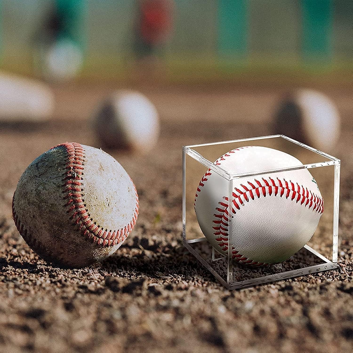 NEW 24 Pack Baseball Display Cases UV Protected Clear Acrylic Ball Cubes