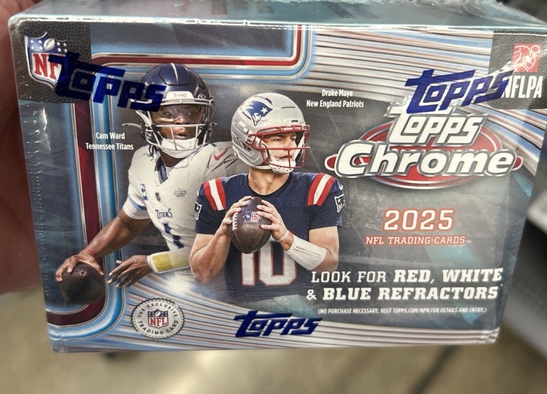 2025 Topps Chrome NFL Blaster Box New Factory Sealed – Ships Now