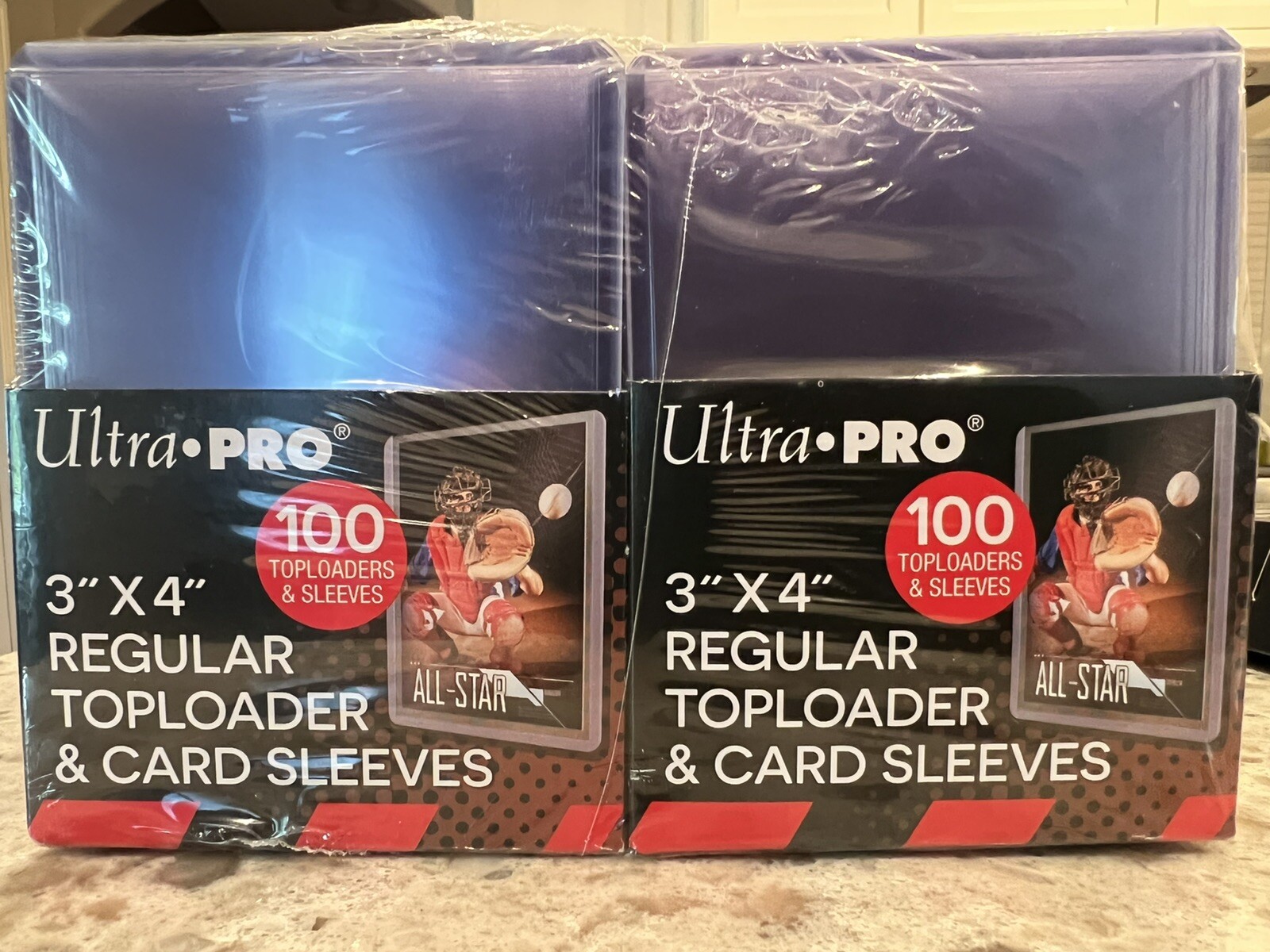 Ultra Pro 3X4 Regular Toploaders 35pt Point Package of 200 WITH Card Sleeves
