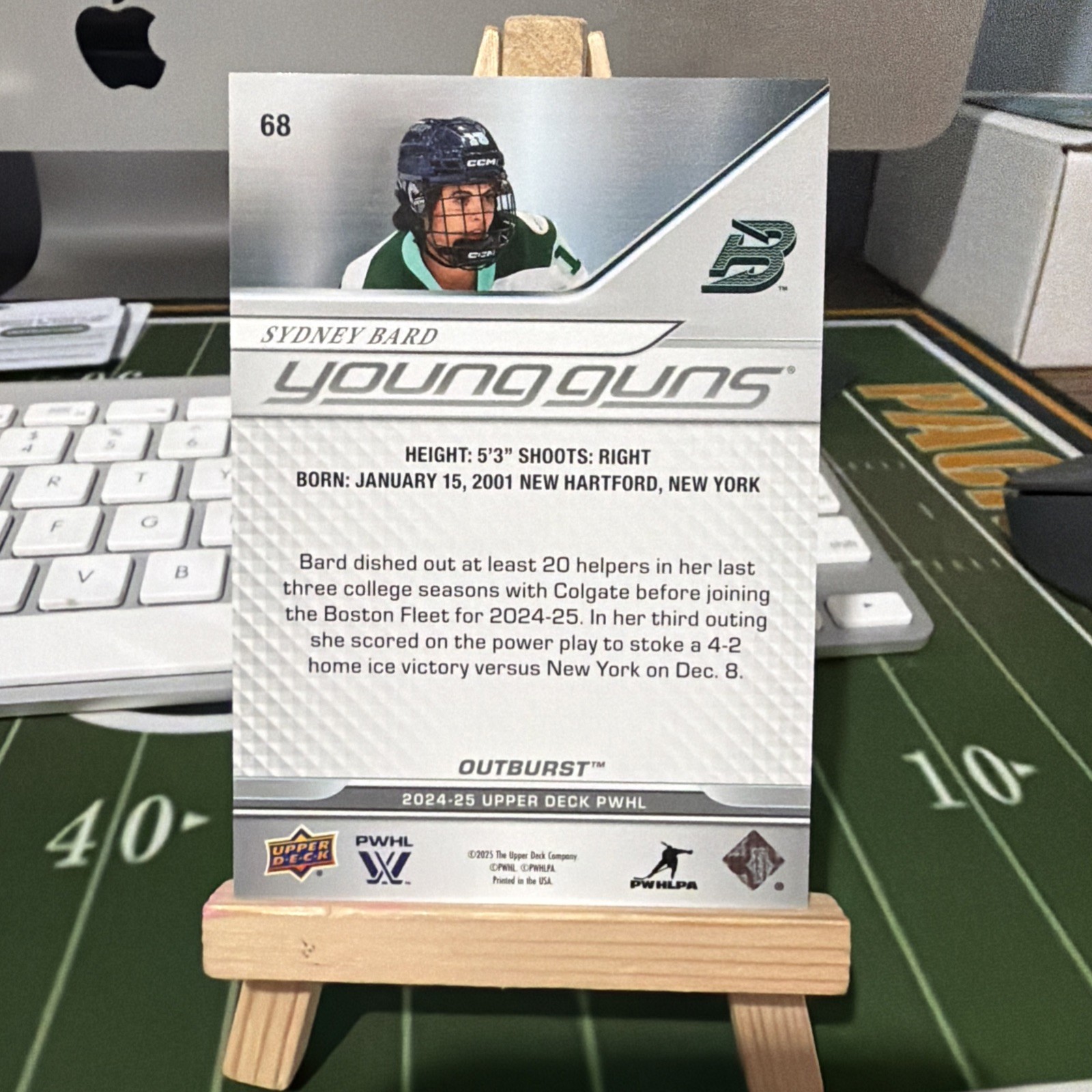 2025 Upper Deck PWHL | Sydney Bard Young Guns Rookie OUTBURST 68 Boston Fleet