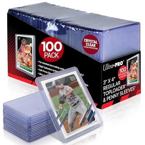 Clear 3″x4″ Regular Toploaders for Cards with Card Sleeves Bundle – Standard