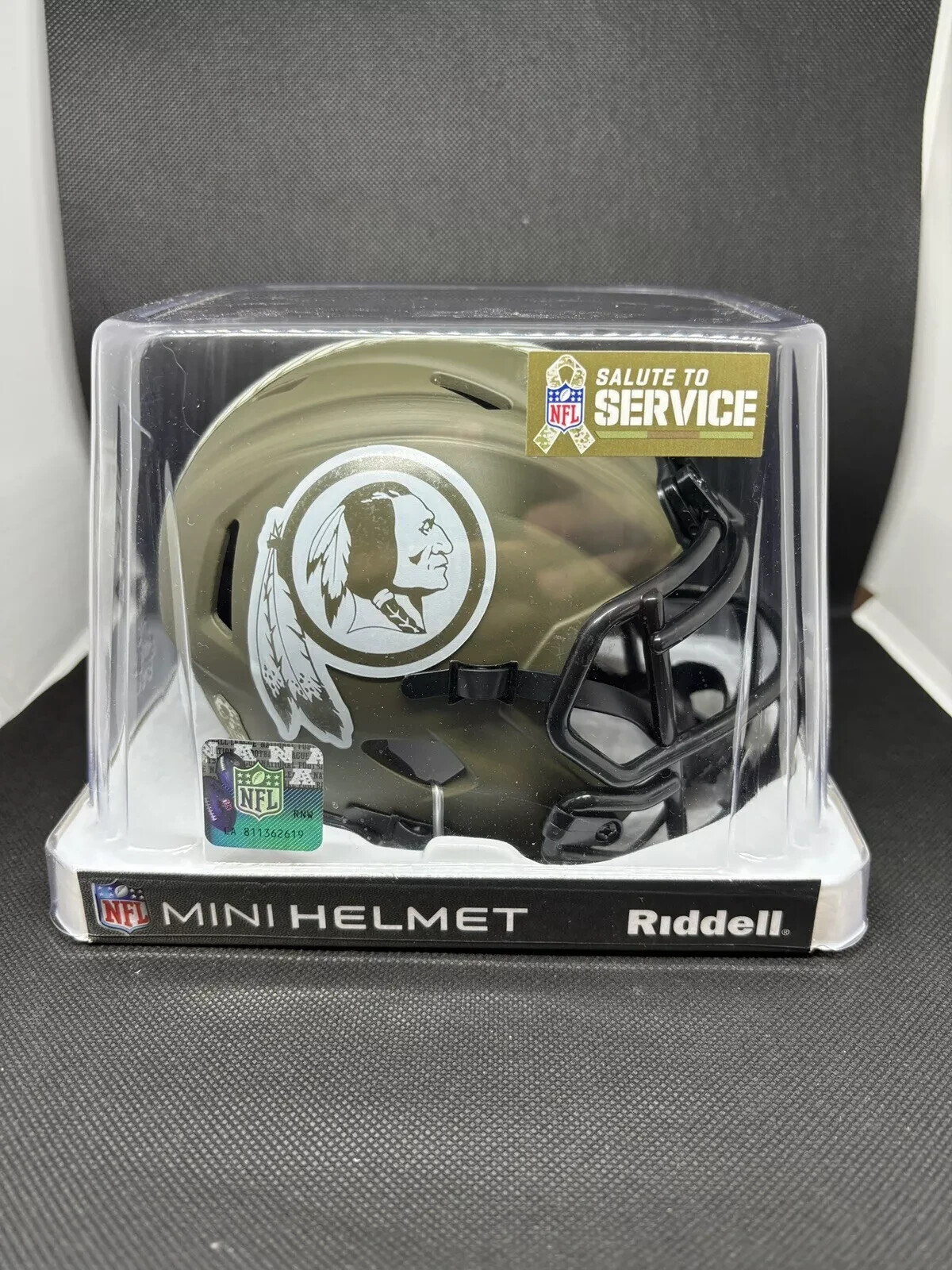 Washington Redskins CUSTOM Salute To Service 1.0 Mini Football Helmet w/ Box
