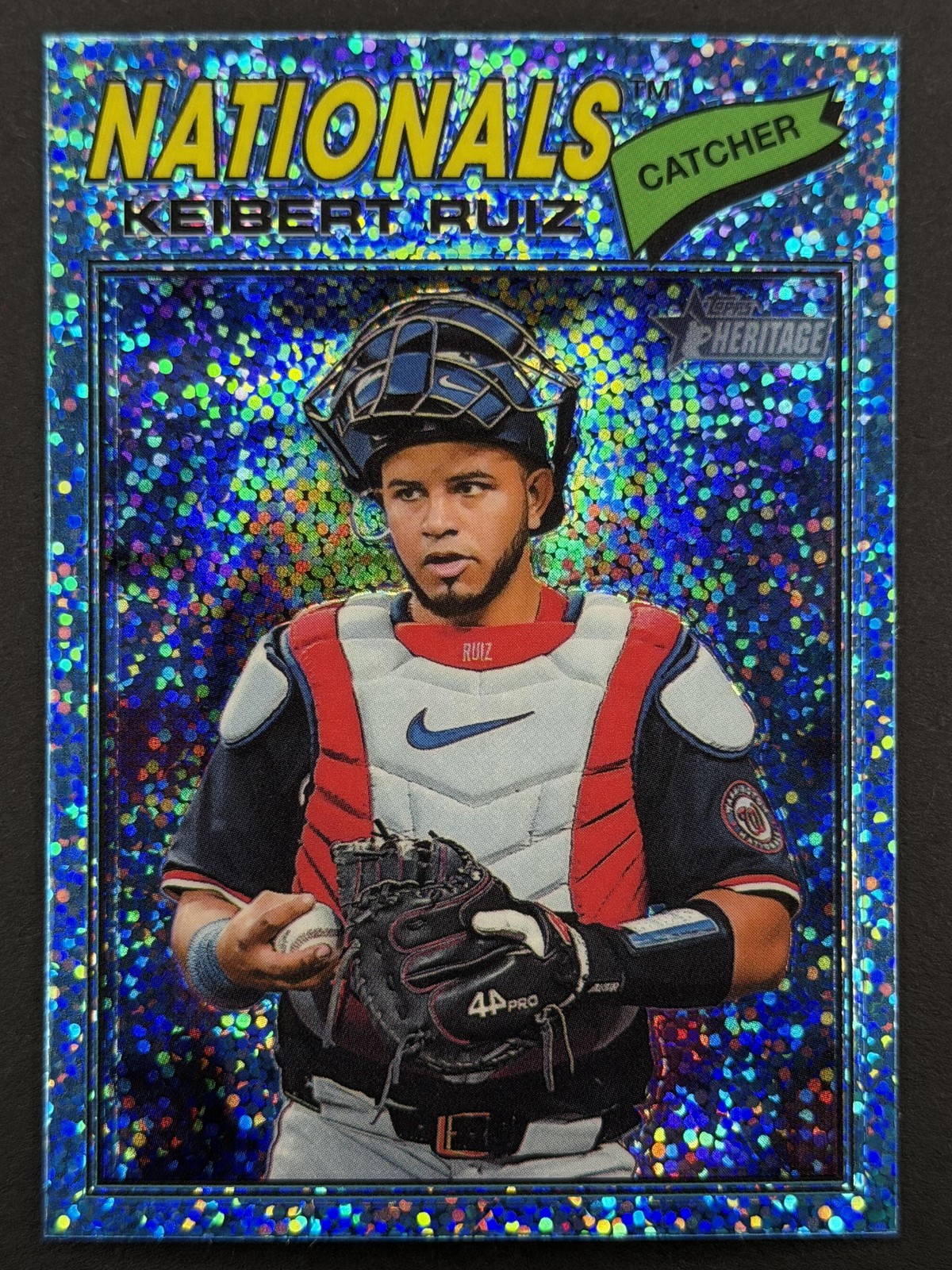 Keibert Ruiz 2026 Topps Heritage Chrome Light Blue Sparkle Refractors – #201