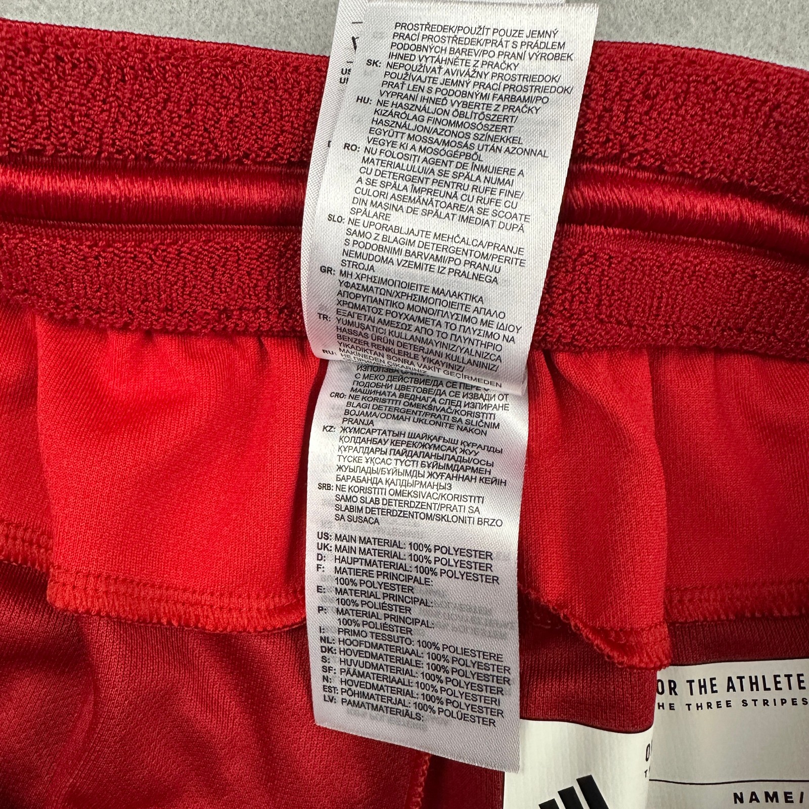 NC State Wolfpack Shorts Men Extra Large Red Solid Adidas NCAA Pockets XL