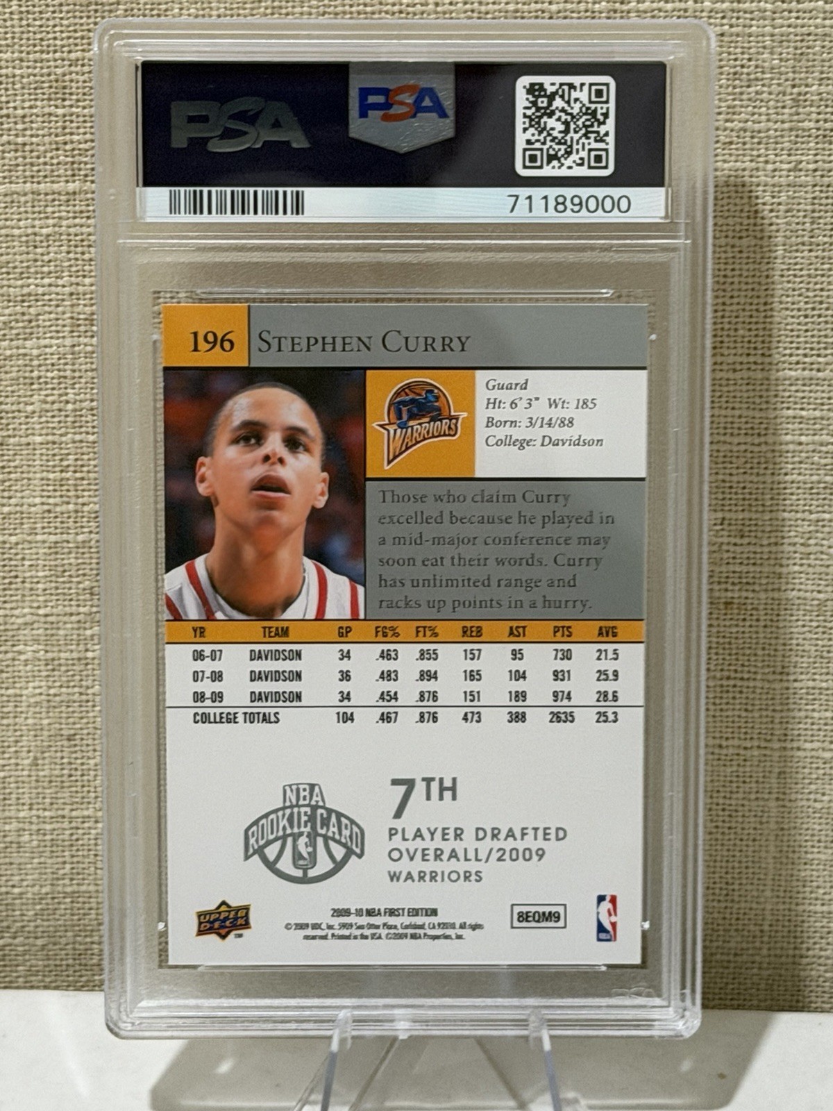 2009-10 Upper Deck First Edition – Star Rookies Stephen Curry #196 (RC)