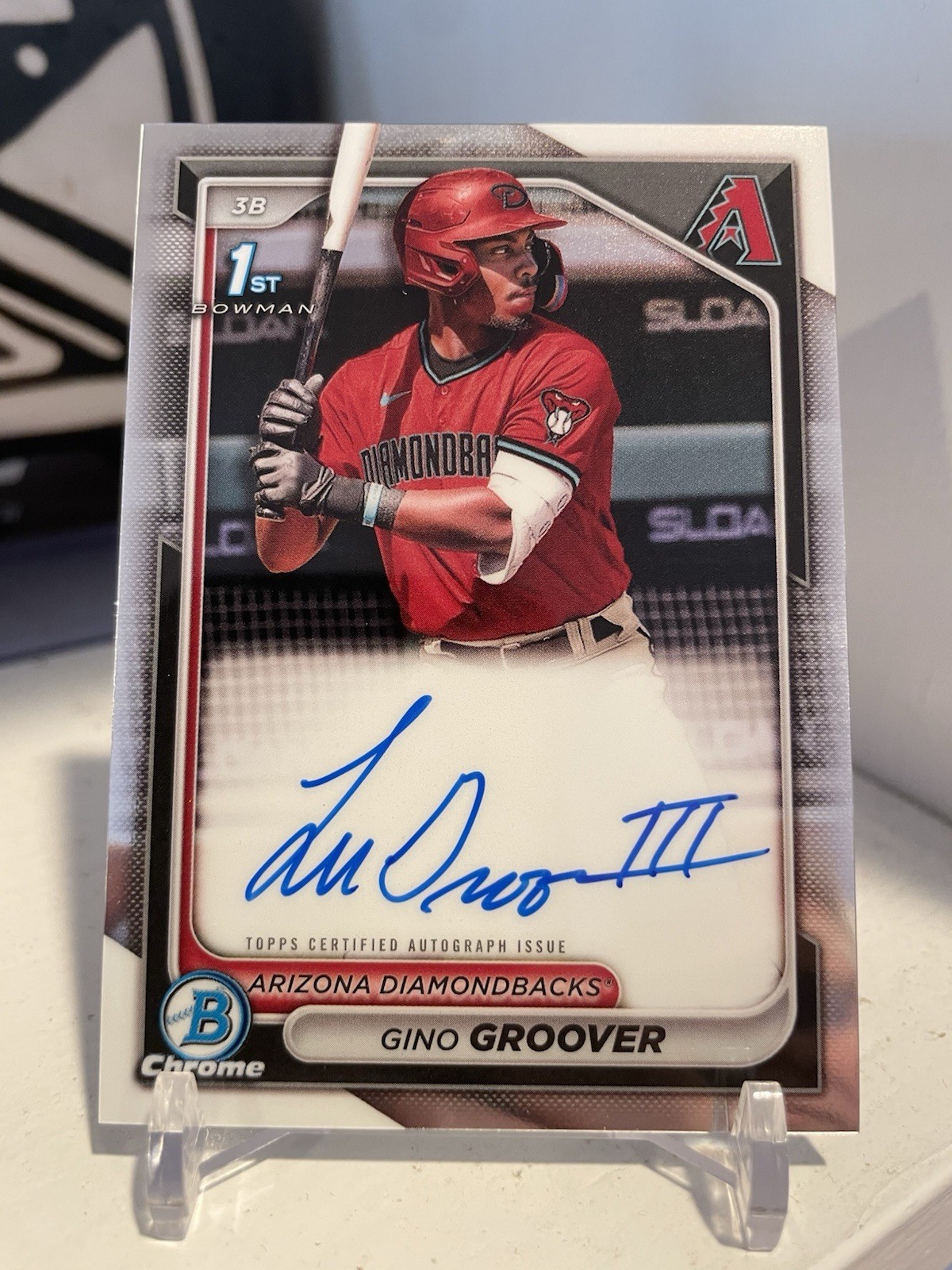 2024 Bowman Chrome 1st Lujames Gino Groover AUTO #CPA-GG Arizona Diamondbacks